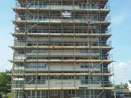 Commerical Scaffolding Project in West Sussex